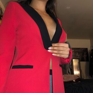 Black and red blazer